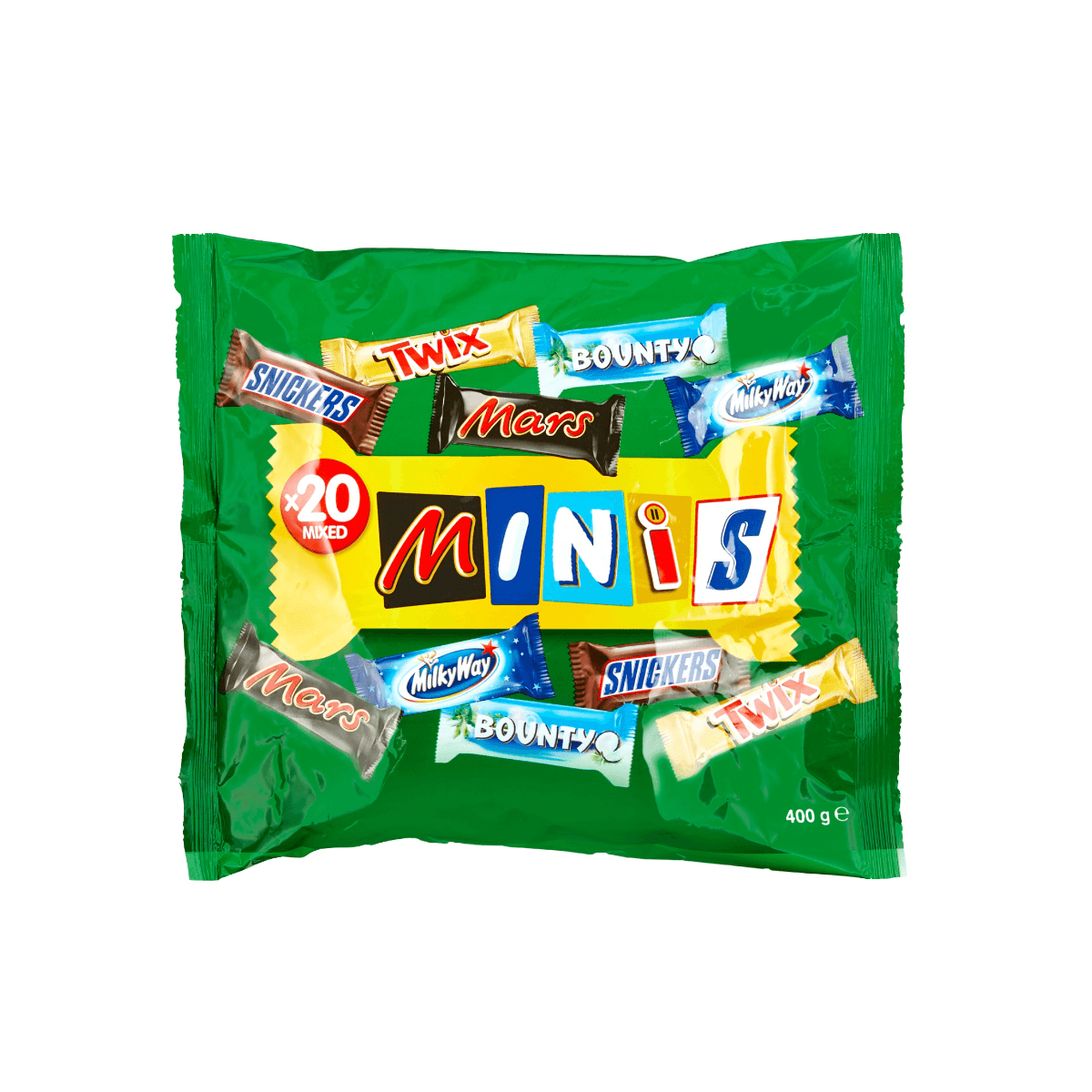 MIXED MINIS CHOCOLATE BARS 400G X 12