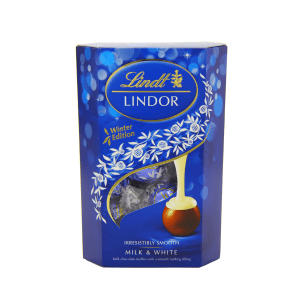 LINDOR CORNET SG MILK AND WHITE 200G X 8