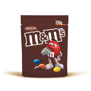 M&M CHOCOLATE POUCH 250G X 27
