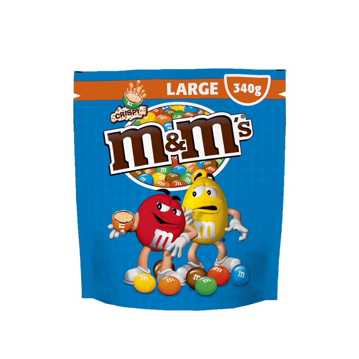 M&M CRISPY MAXI POUCH 340G X 18